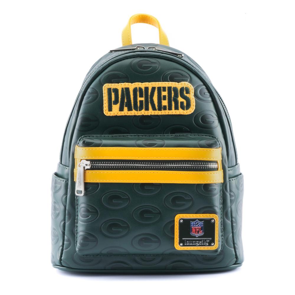green bay packers mini backpack Loungefly NFL Greenbay Packers Logo AOP Mini Backpack