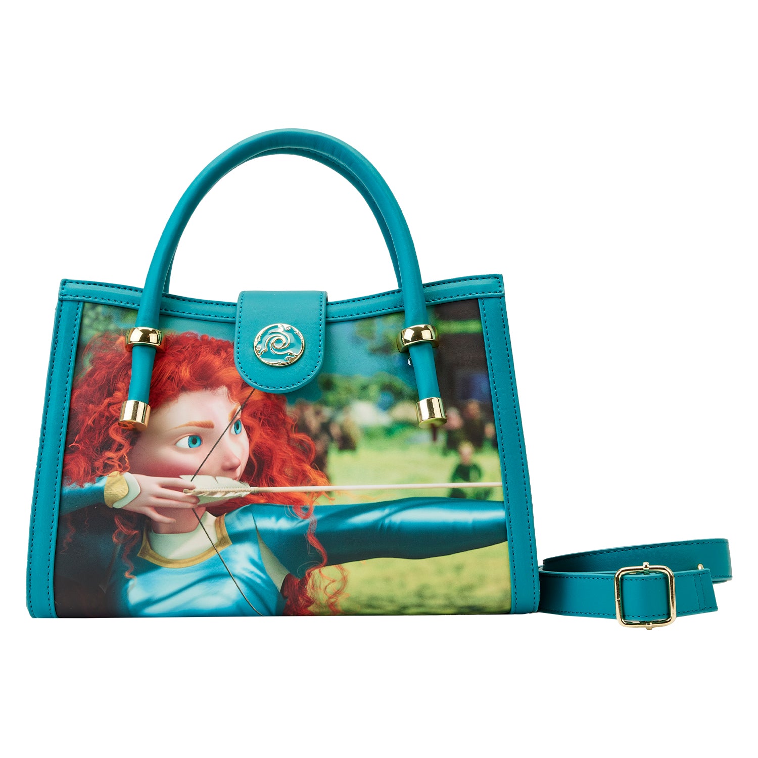 LOUNGEFLY DISNEY BRAVE MERIDA PRINCESS SCENE CROSSBODY BAG