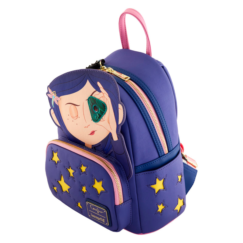 LOUNGEFLY LAIKA CORALINE STARS COSPLAY MINI BACKPACK (August Preorder)