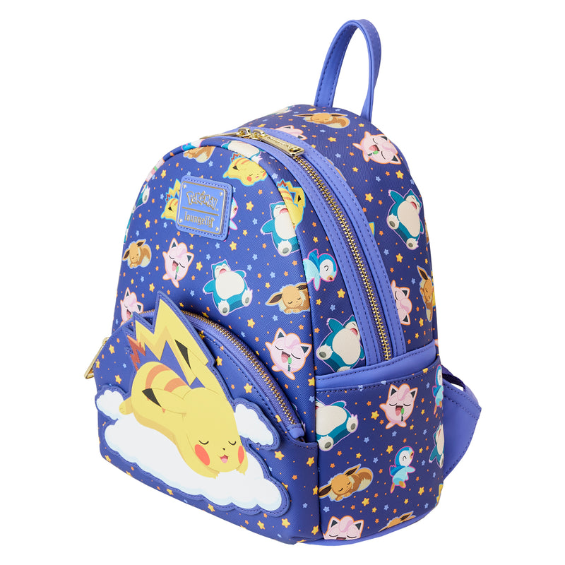 LOUNGEFLY POKEMON SLEEPING PIKACHU AND FRIENDS MINI BACKPACK (July Preorder)