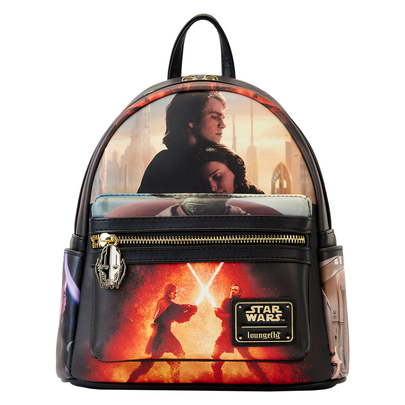 LOUNGEFLY STAR WARS EPISODE THREE REVENGE OF THE SITH SCENE MINI BACKPACK (july Preorder)