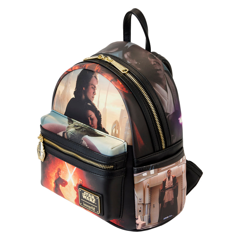 LOUNGEFLY STAR WARS EPISODE THREE REVENGE OF THE SITH SCENE MINI BACKPACK (july Preorder)