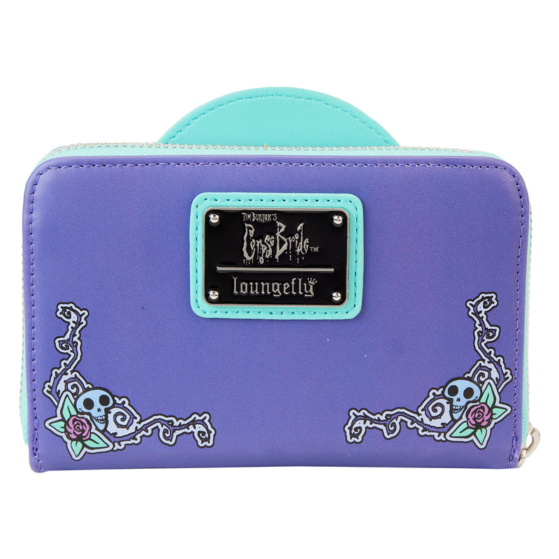 LOUNGEFLY WB CORPSE BRIDE MOON ZIP AROUND WALLET (August Preorder)
