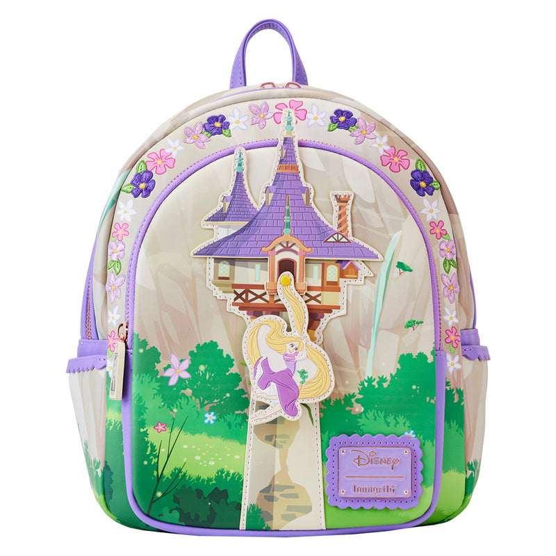LOUNGEFLY DISNEY TANGLED RAPUNZEL SWINGING FROM TOWER MINI BACKPACK ( July Preorder)