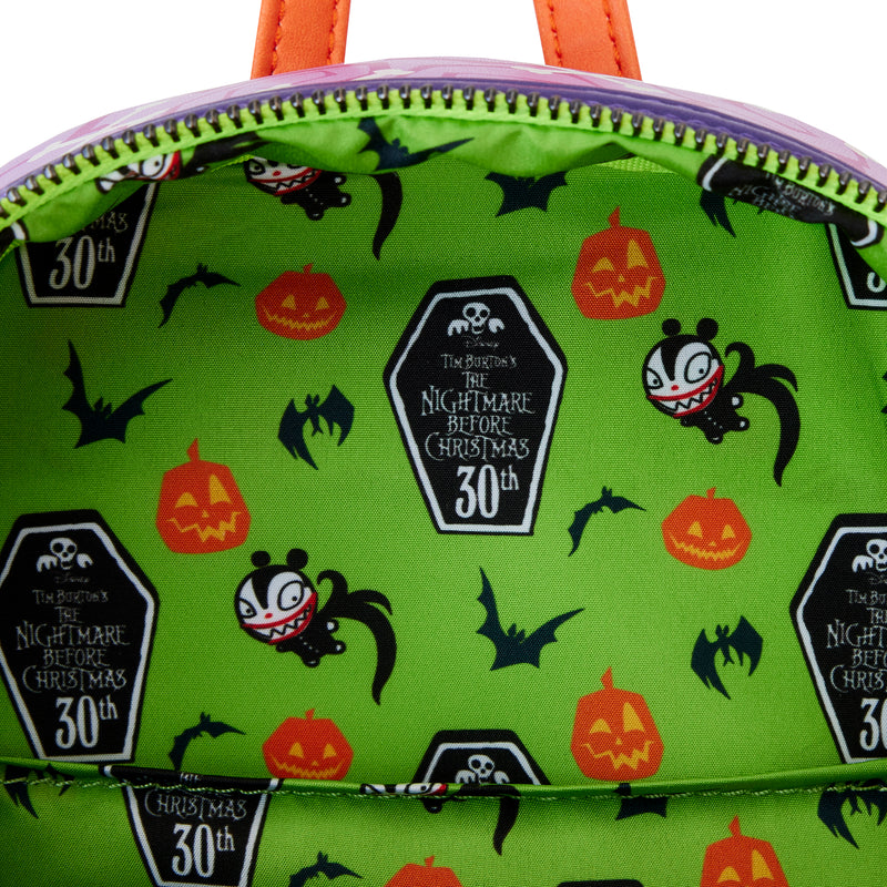 LOUNGEFLY DISNEY NIGHTMARE BEFORE CHRISTMAS SCARY TEDDY PRESENT MINI BACKPACK (August Preorder)