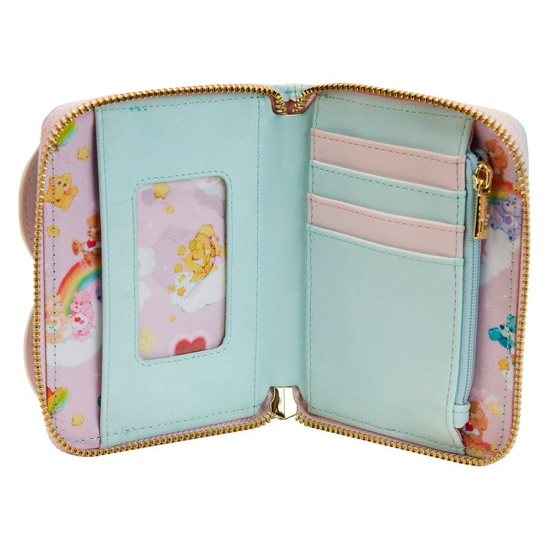 LOUNGEFLY CARE BEARS CLOUD PARTY ZIP AROUND WALLET