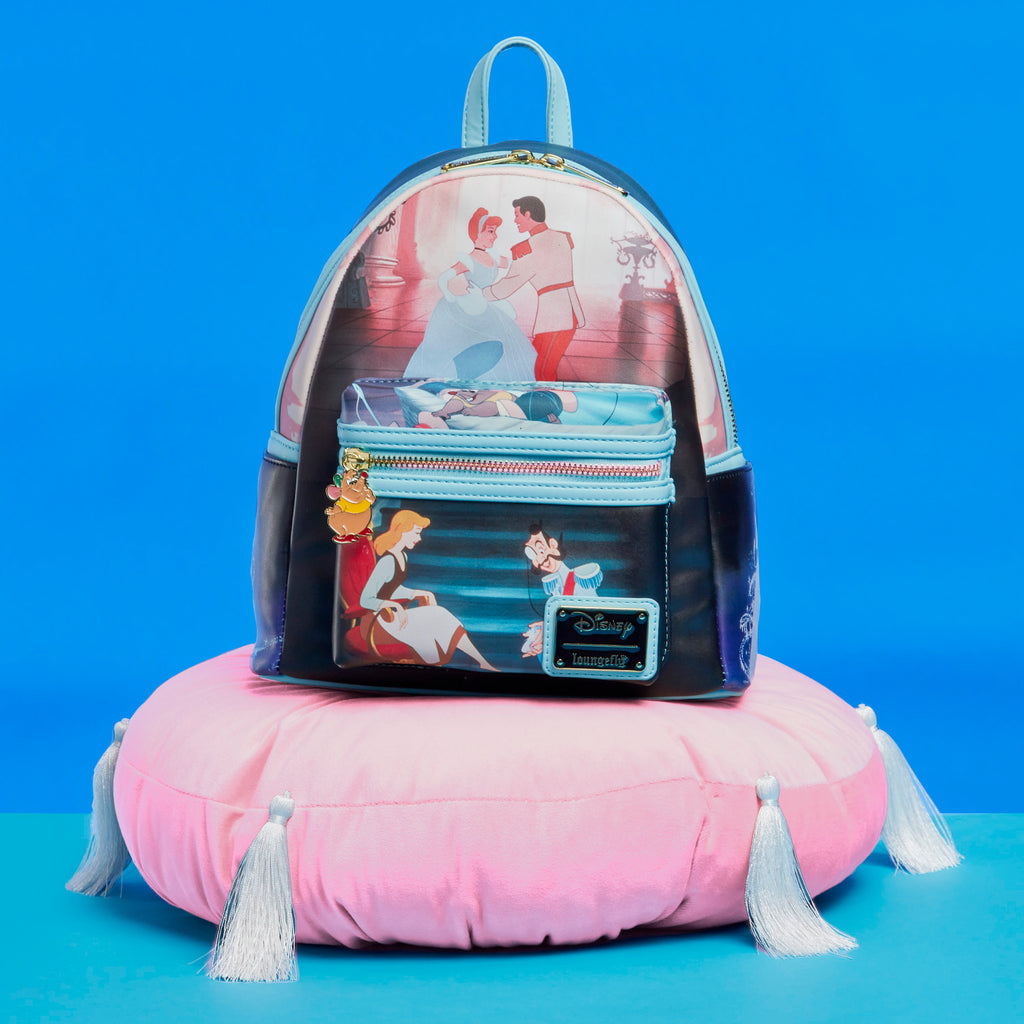 cinderella mini backpack LOUNGEFLY DISNEY CINDERELLA PRINCESS SCENE MINI BACKPACK – Spell Boutique