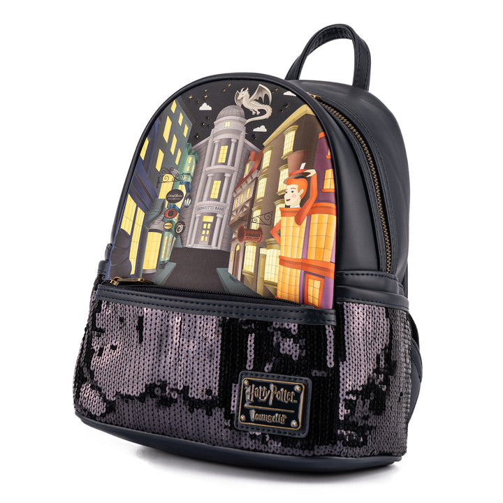 Loungefly Harry Potter Dragon Alley Sequin Mini Backpack – Spell Boutique