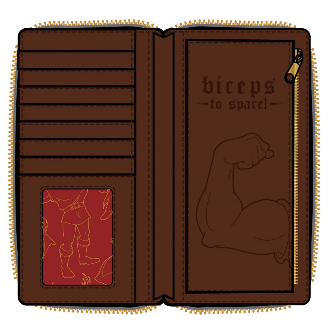 Loungefly Disney villains scene Gaston zip around wallet  display picture 1