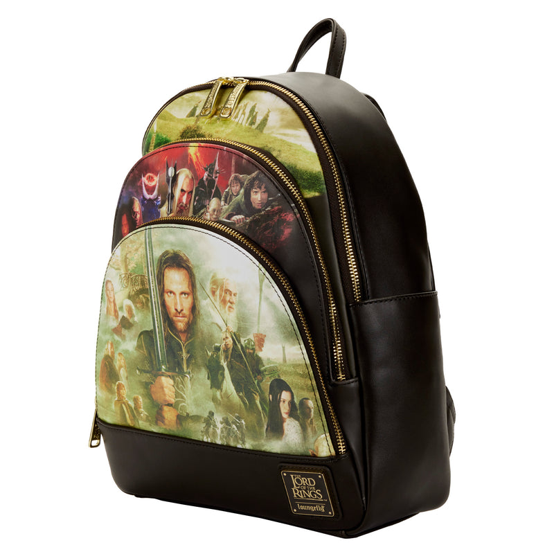 Loungefly Lord of the Rings Trilogy Mini Backpack (Official LOTR Merchandise)