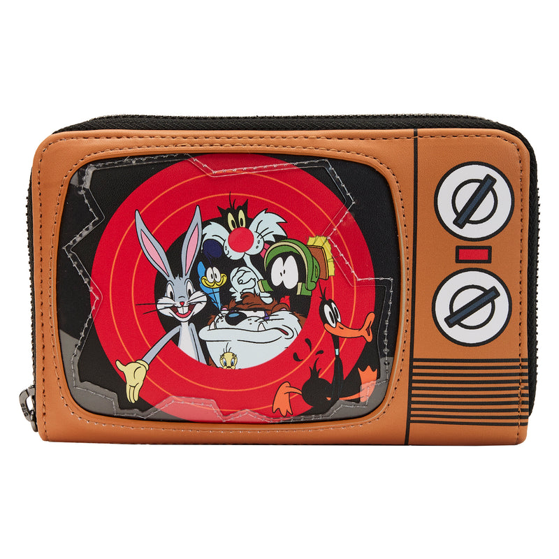 LOUNGEFLY LOONEY TUNES THATS ALL FOLKS ZIP AROUND WALLET