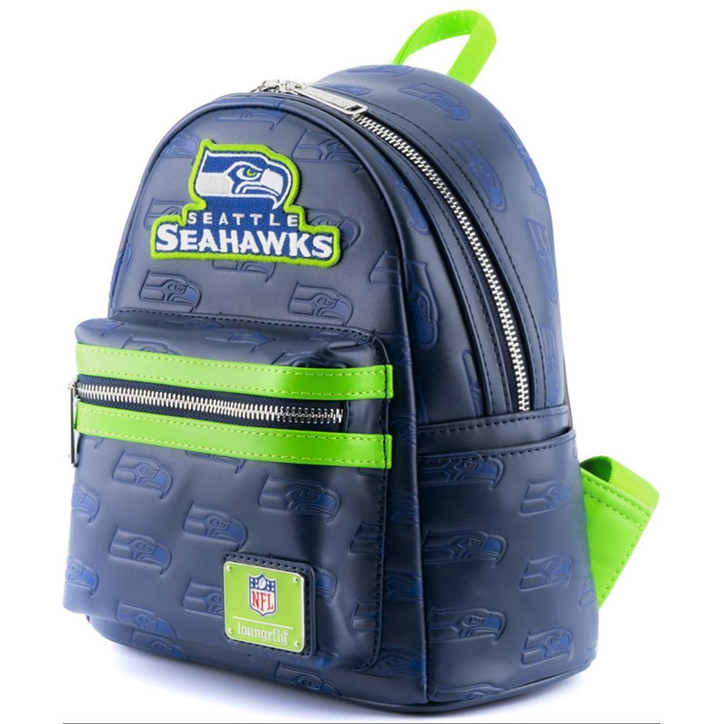 Loungefly NFL Seattle Seahawks Logo AOP Mini Backpack