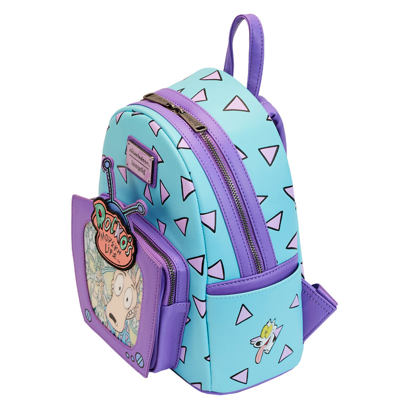 LOUNGEFLY ROCKOS MODERN LIFE LENITCULAR TV MINI BACKPACK