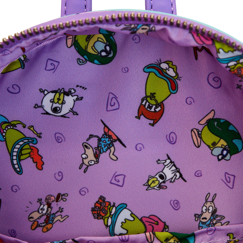 LOUNGEFLY ROCKOS MODERN LIFE LENITCULAR TV MINI BACKPACK