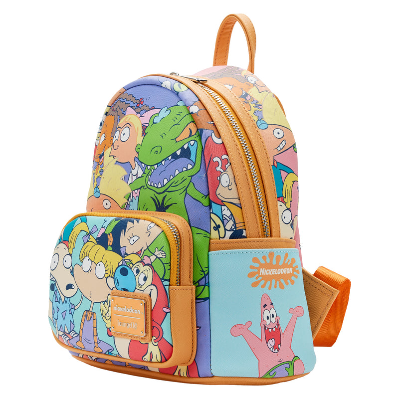 Loungefly Nickelodeon Nick 90s Color Block Aop Mini Backpack