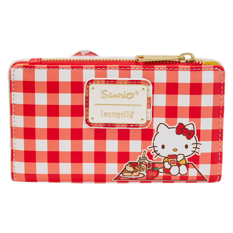 LOUNGEFLY SANRIO HELLO KITTY GINGHAM COSPLAY FLAP WALLET