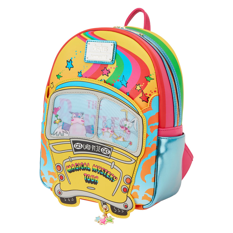 LOUNGEFLY THE BEATLES MAGICAL MYSTERY TOUR BUS MINI BACKPACK