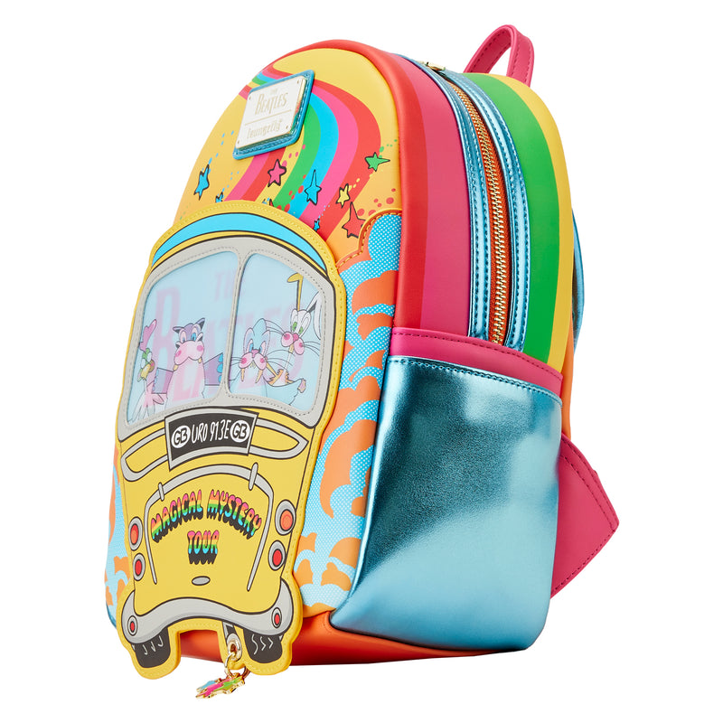 LOUNGEFLY THE BEATLES MAGICAL MYSTERY TOUR BUS MINI BACKPACK