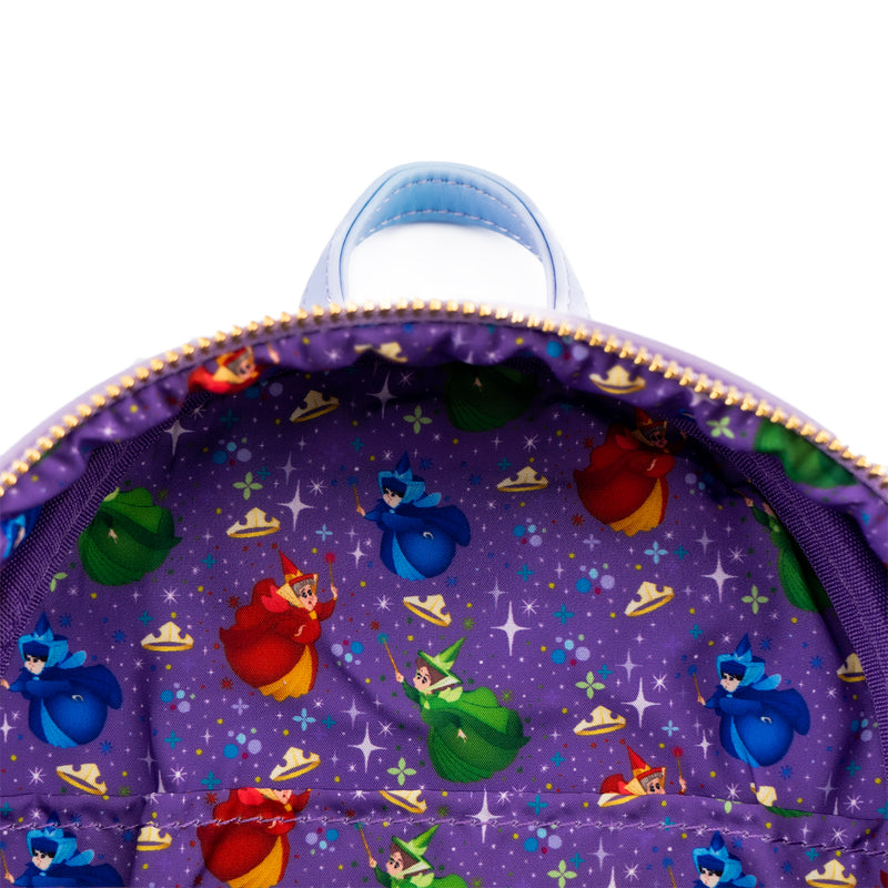 Loungefly Disney princess castle series sleeping beauty mini backpack