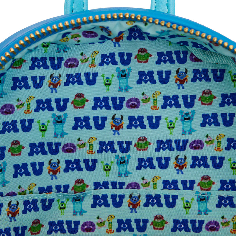 LOUNGEFLY PIXAR MONSTERS UNIVERSITY SCARE GAMES MINI BACKPACK