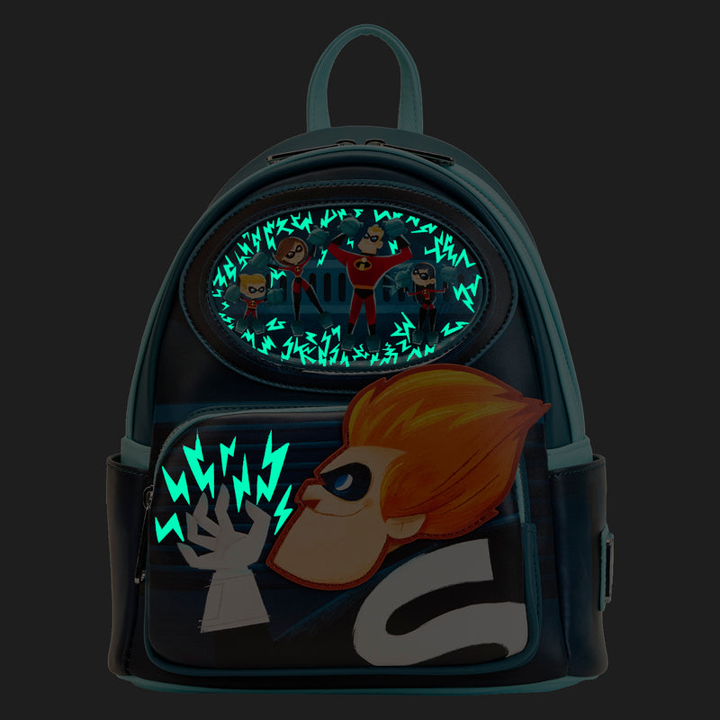 LOUNGEFLY DISNEY PIXAR MOMENTS INCREDIBLES SYNDROME MINI BACKPACK