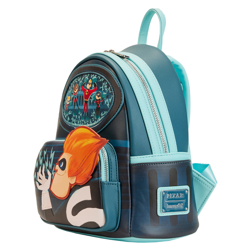LOUNGEFLY DISNEY PIXAR MOMENTS INCREDIBLES SYNDROME MINI BACKPACK