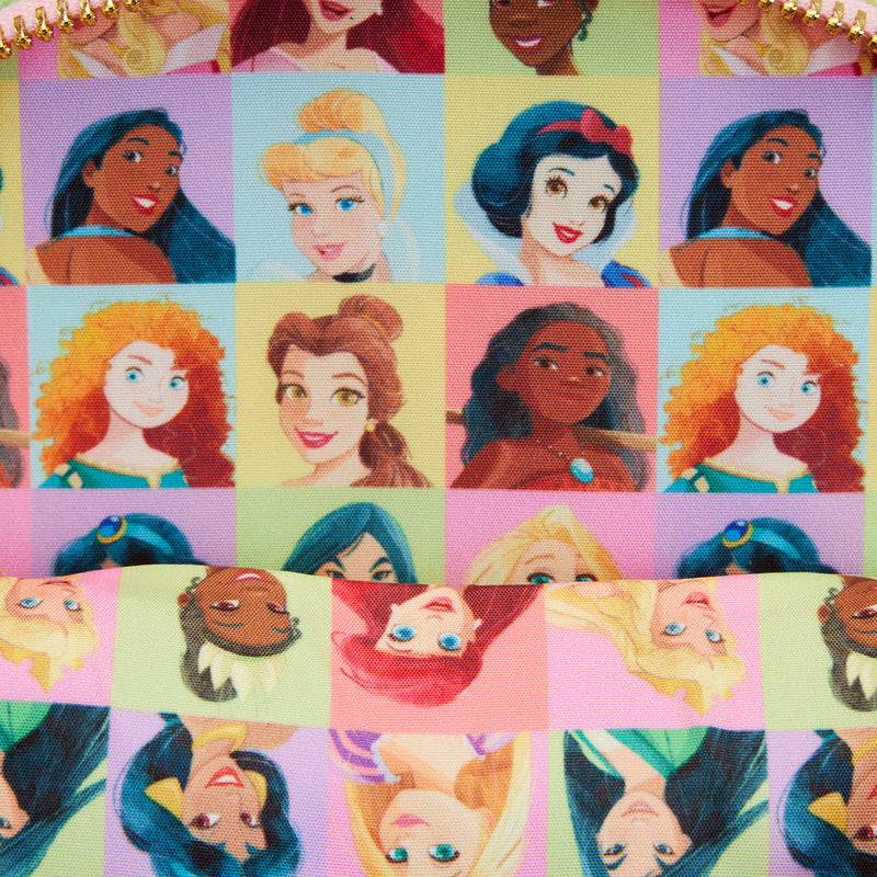 LOUNGEFLY DISNEY PRINCESS COLLAGE TRIPLE POCKET MINI BACKPACK