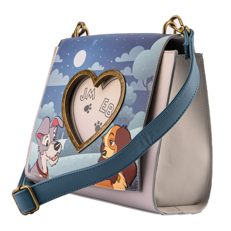 Loungefly Disney Lady And The Tramp Wet Cement Crossbody Bag