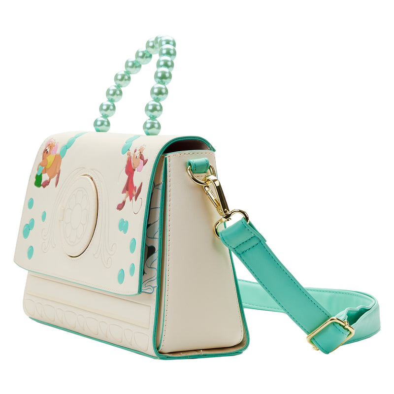 Loungefly Disney Cinderella Gus Gus And Jack Jack Bead Handle Cross Body Bag