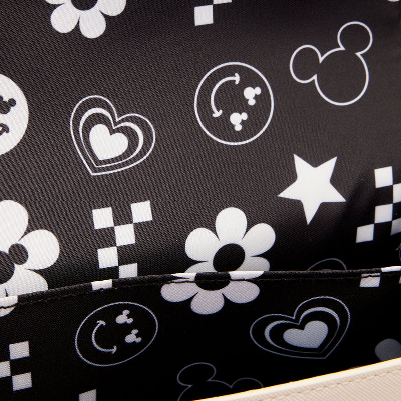 LOUNGEFLY DISNEY MICKEY Y2K BLACK AND WHITE CROSS BODY BAG (Mid March)