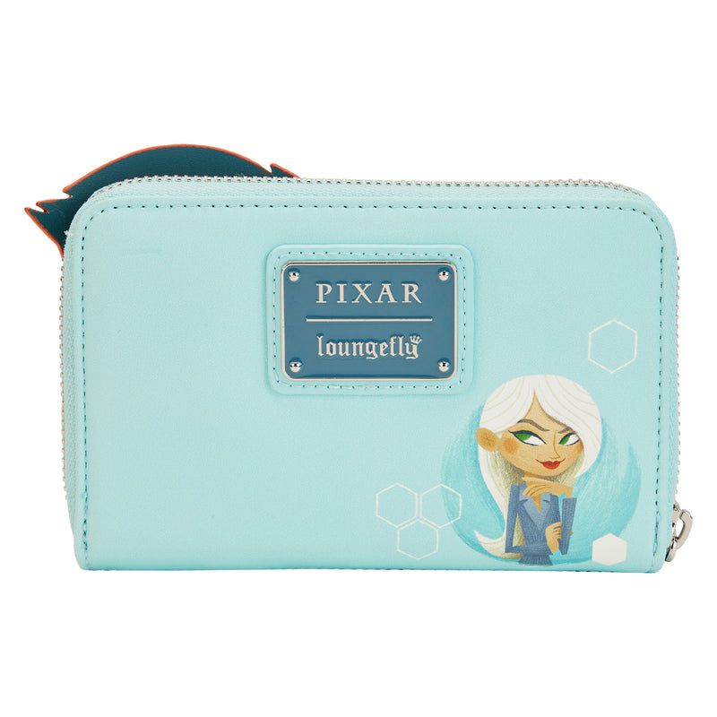 LOUNGEFLY DISNEY PIXAR MOMENTS INCREDIBLES SYNDROME ZIP AROUND WALLET