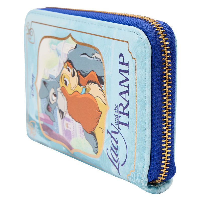 LOUNGEFLY DISNEY LADY AND THE TRAMP CLASSIC BOOK ZIP AROUND WALLET (Mid March)