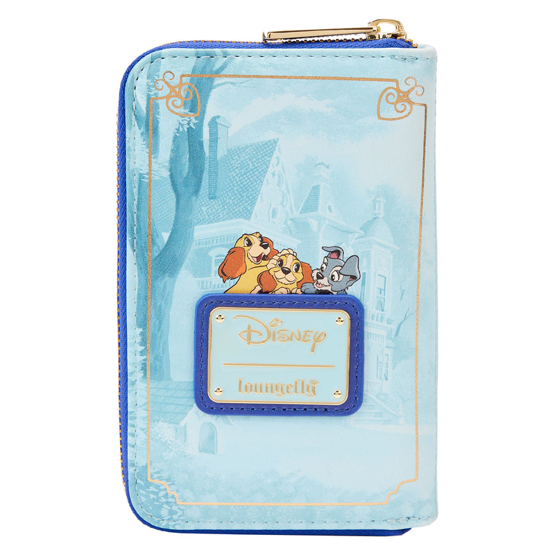 LOUNGEFLY DISNEY LADY AND THE TRAMP CLASSIC BOOK ZIP AROUND WALLET (Mid March)