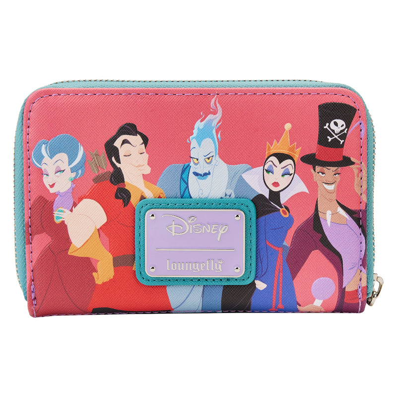 LOUNGEFLY DISNEY VILLAINS COLOR BLOCK  ZIP AROUND WALLET(Mid March)