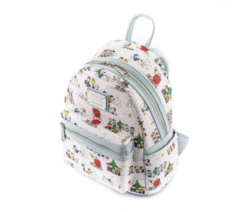 Loungefly Peanuts Happy Holidays AOP Mini Backpack